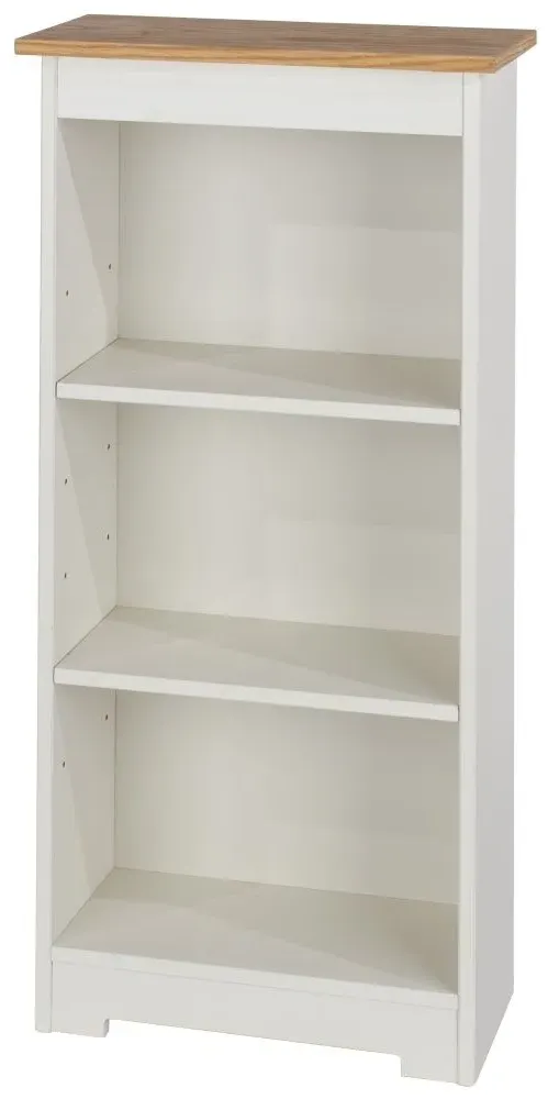 Chase Low Narrow Bookcase - White