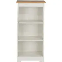 Chase Low Narrow Bookcase - White
