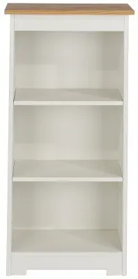Chase Low Narrow Bookcase - White image