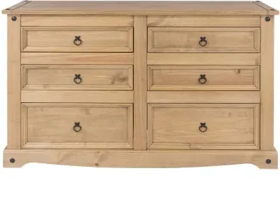 Corona 6 Drawer Wide Chest - Mexican Pine image