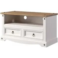 Corona 95cm TV Unit - White, Pine