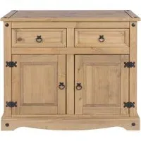 Corona Mexican 2 Door Small Sideboard - Pine