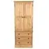 Corona Mexican 2 Door Wardrobe with Drawers - Pine