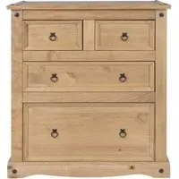Corona Mexican 2+2 Drawer Chest - Pine