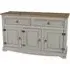 Corona Mexican 3 Door Sideboard - Grey, Pine