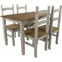 Corona Mexican Dining Set - Grey, Pine
