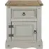 Corona Mexican Pine Bedside Cabinet - Grey, Pine