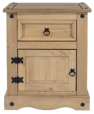 Corona Mexican Pine Bedside Cabinet - Pine image