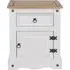 Corona Mexican Pine Bedside Cabinet - White, Pine