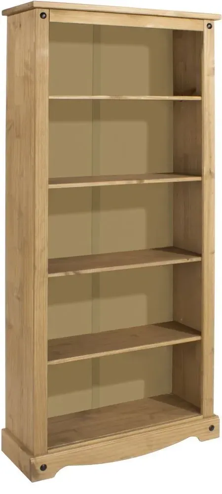 Corona Mexican Tall Bookcase - Pine