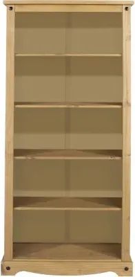 Corona Mexican Tall Bookcase - Pine