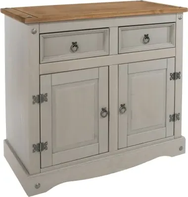 Corson 2 Door Small Sideboard - Grey, Mexican Pine image