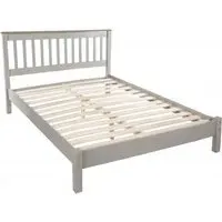 Corson Double Slatted Bed Frame - Grey, Mexican Pine