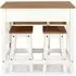 Corson Drop Leaf Table with 2 Stools - White, Mexican Pine
