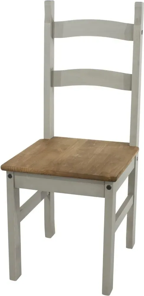 Corson Ladder Back Dining Chair Set - Grey, Pine