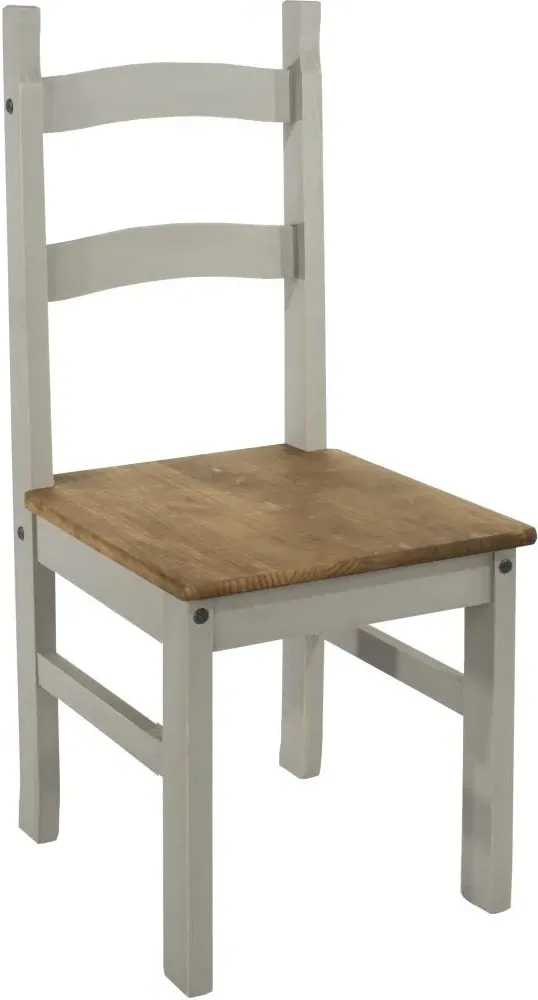 Corson Ladder Back Dining Chair Set - Grey, Pine