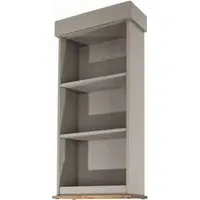 Corson Low Narrow Bookcase - Grey, Mexican Pine