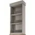 Corson Low Narrow Bookcase - Grey, Mexican Pine