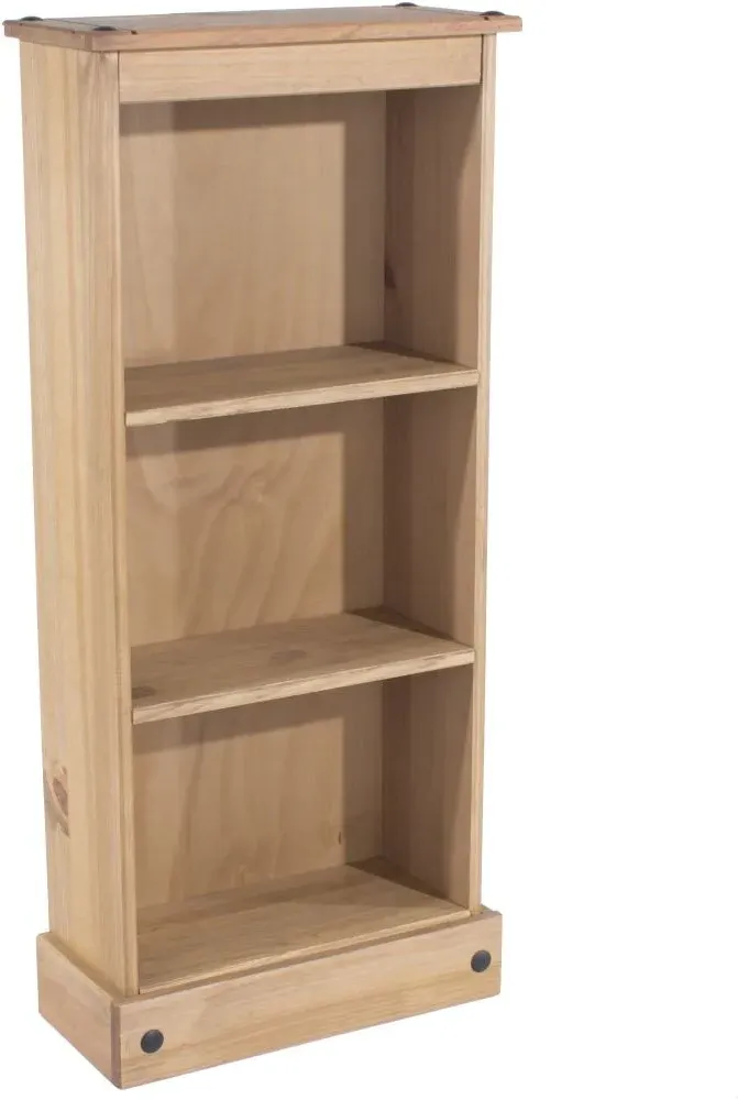 Corson Low Narrow Bookcase - Mexican Pine