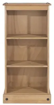 Corson Low Narrow Bookcase - Mexican Pine