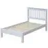 Corson Single Slatted Bed Frame - White, Mexican Pine