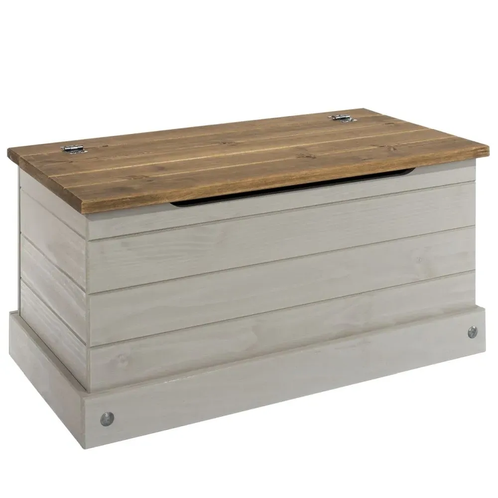 Corson Storage Trunk - Grey, Mexican Pine