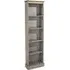 Corson Tall Narrow Bookcase - Grey, Mexican Pine