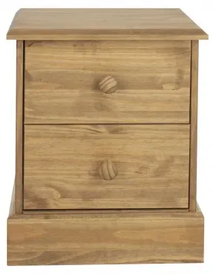 Costilla 2 Drawer Bedside Cabinet - Pine image
