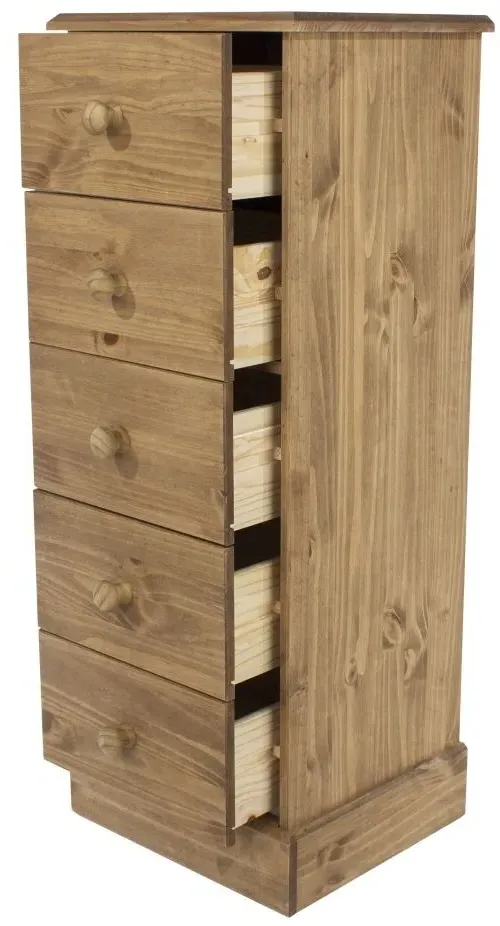 Costilla 5 Drawer Narrow Chest - Pine