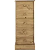 Costilla 5 Drawer Narrow Chest - Pine