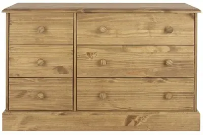 Costilla 6 Drawer Wide Chest - Pine
