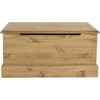 Costilla Pine Ottoman Storage Trunk