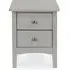 Cottle 2 Drawer Bedside Cabinet - Grey