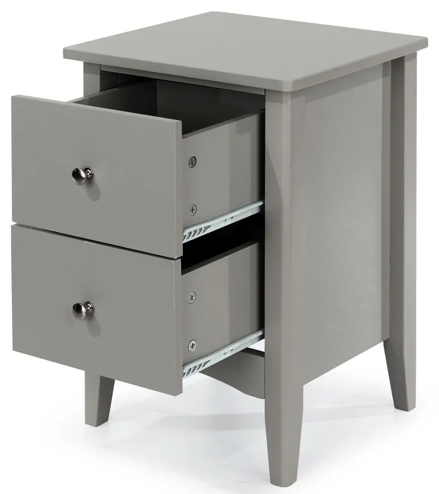 Cottle 2 Drawer Bedside Cabinet - Grey