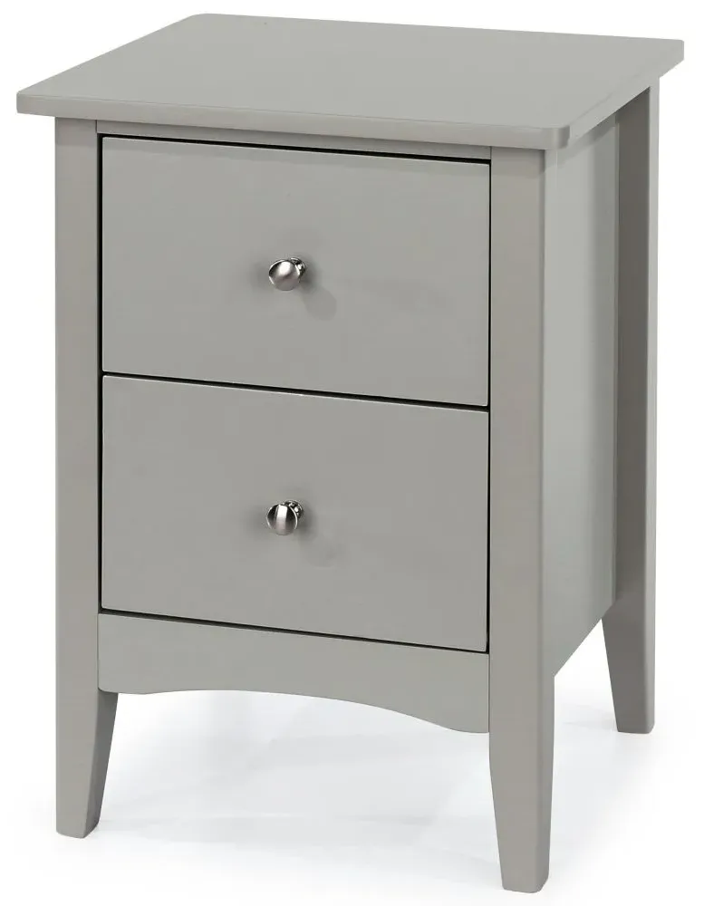 Cottle 2 Drawer Bedside Cabinet - Grey