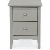 Cottle 2 Drawer Bedside Cabinet - Grey