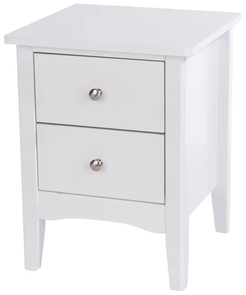 Cottle 2 Drawer Bedside Cabinet - White