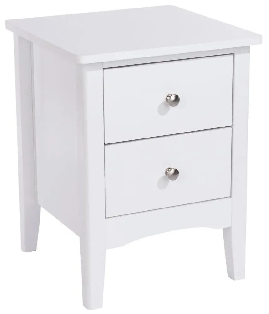 Cottle 2 Drawer Bedside Cabinet - White