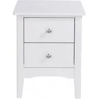 Cottle 2 Drawer Bedside Cabinet - White