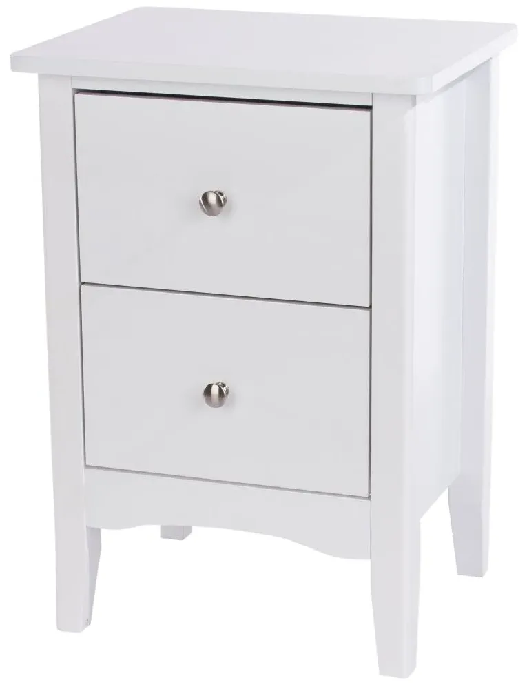 Cottle 2 Drawer Bedside Cabinet - White
