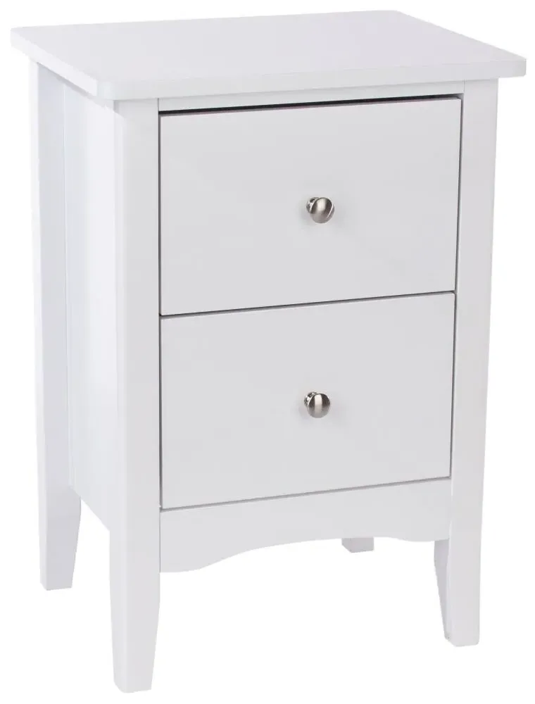 Cottle 2 Drawer Bedside Cabinet - White