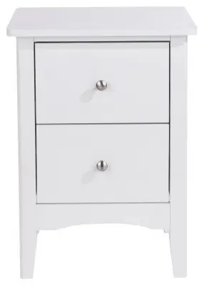 Cottle 2 Drawer Bedside Cabinet - White