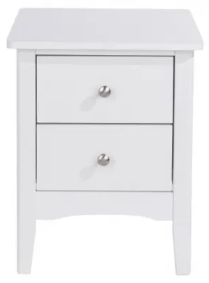 Cottle 2 Drawer Bedside Cabinet - White