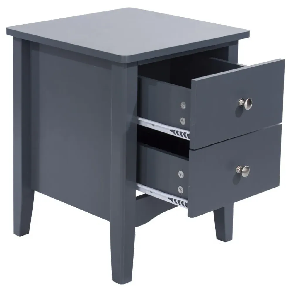 Cottle 2 Drawer Petite Bedside Cabinet - Blue