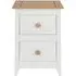 Crockett 2 Drawer Petite Bedside Cabinet - White, Pine