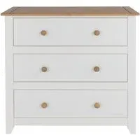 Crockett 3 Drawer Chest - White, Pine