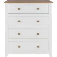 Crockett 4 Drawer Chest - White, Pine