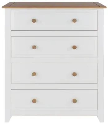 Crockett 4 Drawer Chest - White, Pine
