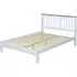 Crockett Double Slatted Bed Frame - White, Pine
