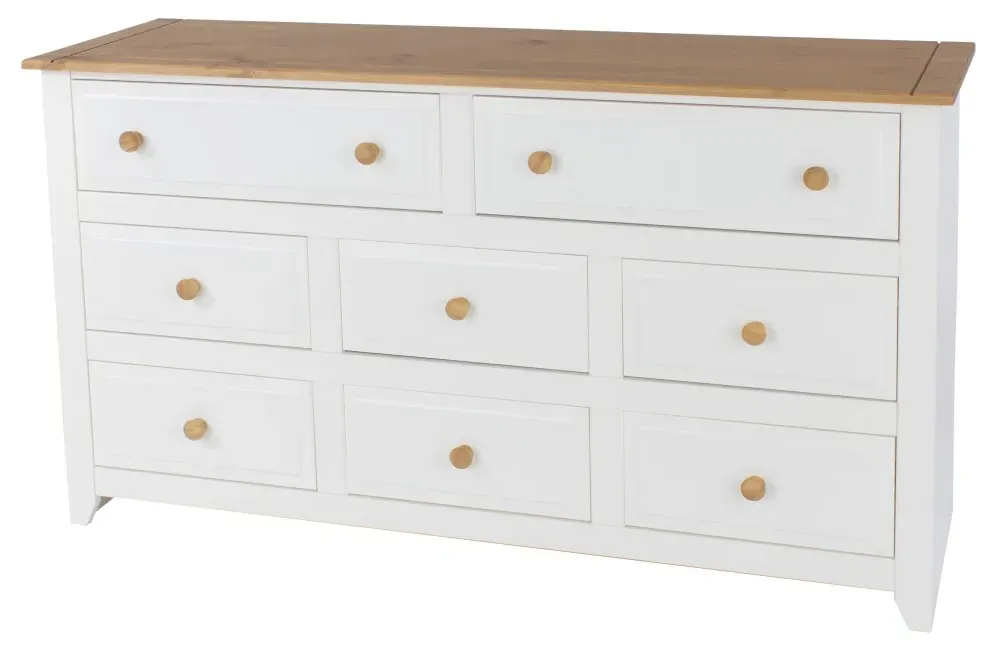 Crockett Wide Chest of Drawers - White